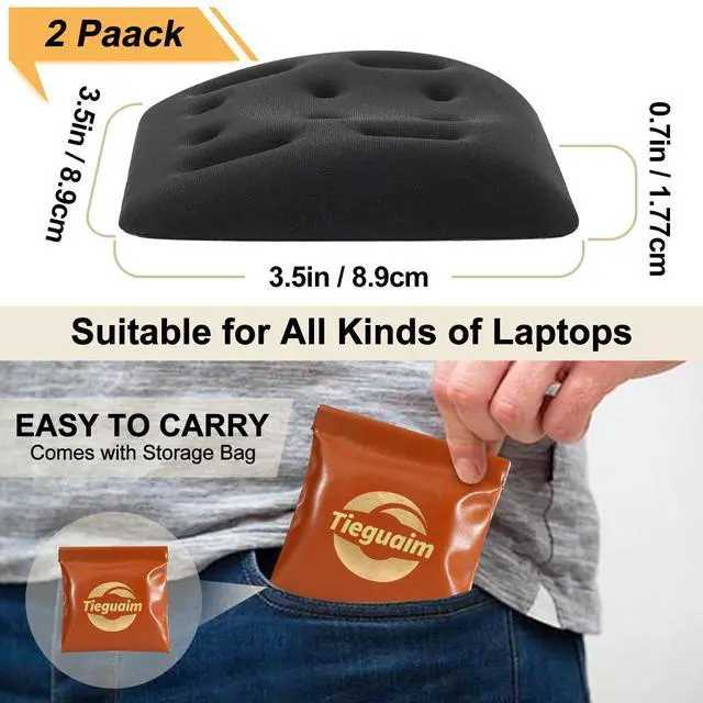 Alt view image 5 of 6 - Ergonomic Wrist Rest for Laptop, Upgraded Laptop Wrist Support Pad for Computer Keyboard, Relieve Wrist Pain and Carpal Tunnel (Black)
