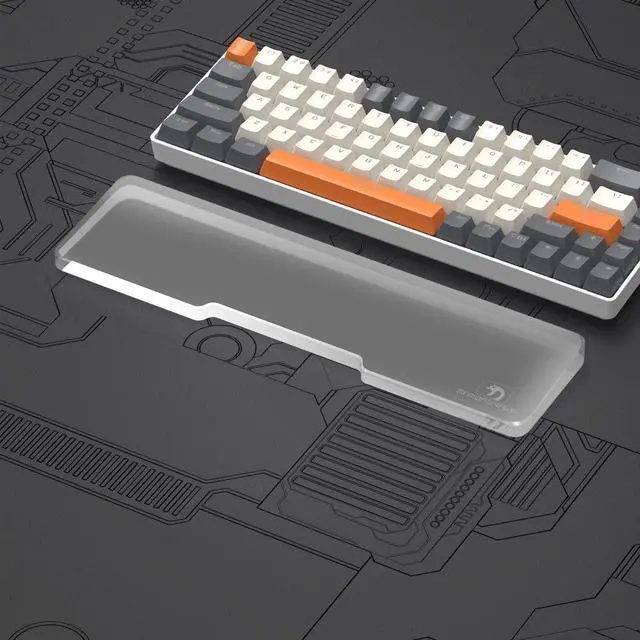 Main image of Acrylic Keyboard Wrist Rest - Compact 60% Keyboard- Mechanical Keyboards Ergonomic Palm Rest for Computer Keyboard,Anti-Slip Base,Wrist Pad for Laptop,Office & Home-Easy Typing