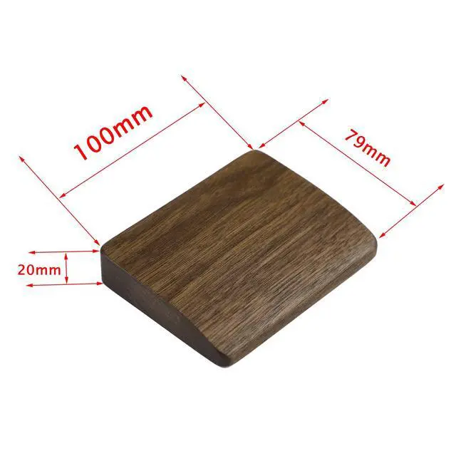 Alt view image 3 of 7 - 2 pcs Mini Wood Wrist Rest Portable Movable Solid Wooden Walnut Beech for Most Mechanical Keyboard Numpad Sp64