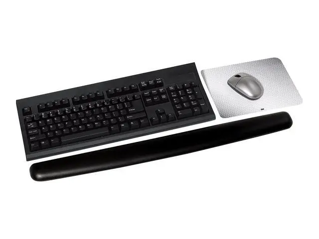 Alt view image 2 of 7 - Gel Wrist Rest - 2.50" Height x 25" Width - Black - 1 Each - 1 Each