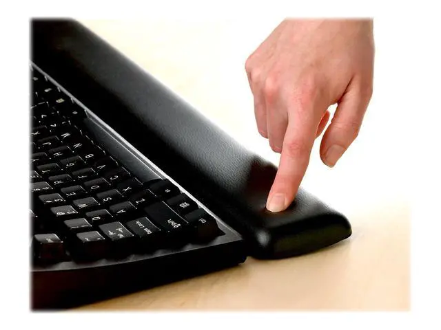 Alt view image 3 of 7 - Gel Wrist Rest - 2.50" Height x 25" Width - Black - 1 Each - 1 Each