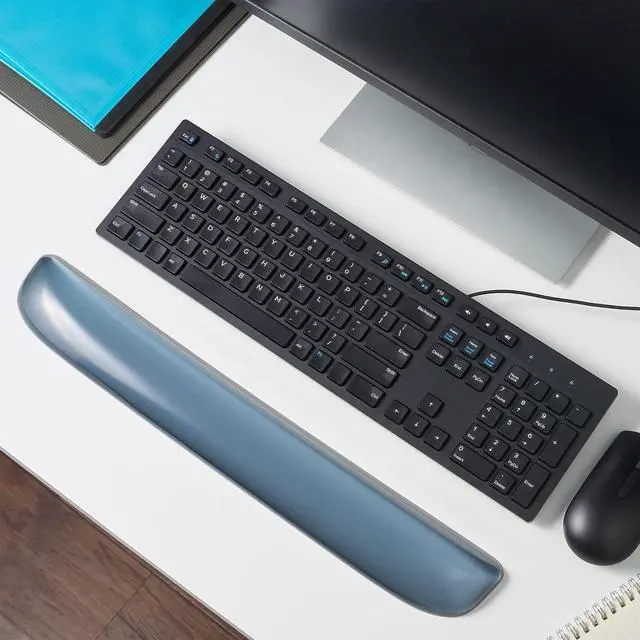 Alt view image 2 of 7 - Gel Keyboard Wrist Rest, Ergonomic NonSlip Wrist Support Cushion for Comfortable Typing, Durable GelFilled Design, Black Crystal