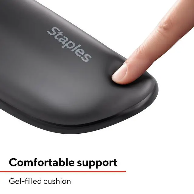 Alt view image 4 of 7 - Gel Keyboard Wrist Rest, Ergonomic NonSlip Wrist Support Cushion for Comfortable Typing, Durable GelFilled Design, Black Crystal