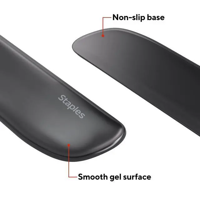 Alt view image 5 of 7 - Gel Keyboard Wrist Rest, Ergonomic NonSlip Wrist Support Cushion for Comfortable Typing, Durable GelFilled Design, Black Crystal
