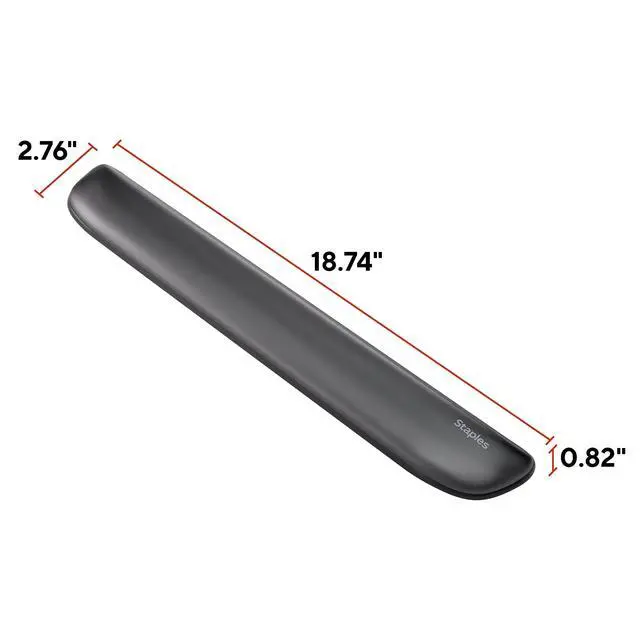 Alt view image 7 of 7 - Gel Keyboard Wrist Rest, Ergonomic NonSlip Wrist Support Cushion for Comfortable Typing, Durable GelFilled Design, Black Crystal