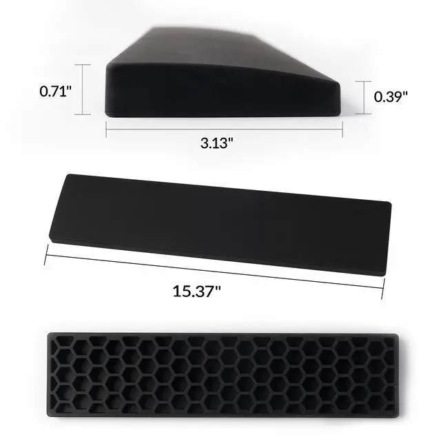 Alt view image 2 of 7 - Ergonomic Silicone Wrist Rest for K4 Pro / K4 Max / Q5 / V5 / V5 Max,15.37" Honeycomb Non-Slip Palm Rest, 96% Full-Sized Mechanical Keyboards Support with Typing Pain Relief