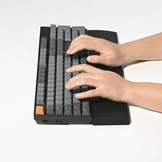 Alt view image 5 of 7 - Ergonomic Silicone Wrist Rest for K4 Pro / K4 Max / Q5 / V5 / V5 Max,15.37" Honeycomb Non-Slip Palm Rest, 96% Full-Sized Mechanical Keyboards Support with Typing Pain Relief