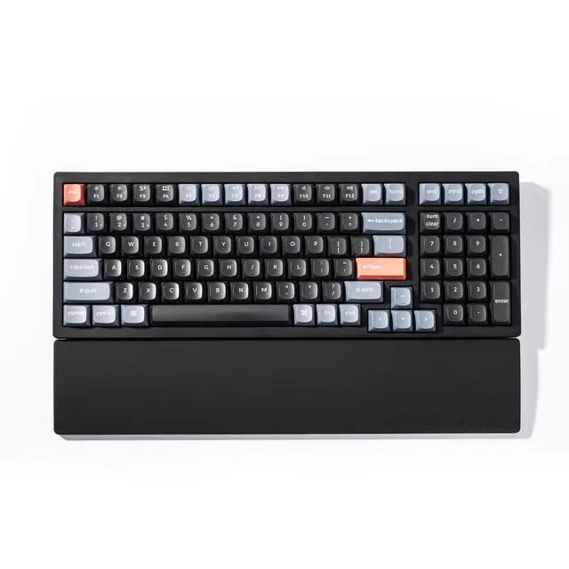 Alt view image 4 of 7 - Ergonomic Silicone Wrist Rest for K4 Pro / K4 Max / Q5 / V5 / V5 Max,15.37" Honeycomb Non-Slip Palm Rest, 96% Full-Sized Mechanical Keyboards Support with Typing Pain Relief