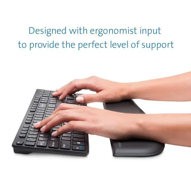 Alt view image 4 of 6 - ErgoSoft Wrist Rest for Slim Keyboards, Black (K52800WW)