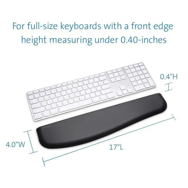 Alt view image 5 of 6 - ErgoSoft Wrist Rest for Slim Keyboards, Black (K52800WW)