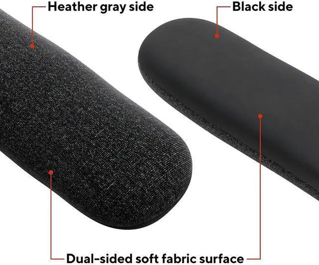 Alt view image 4 of 6 - Beaded Keyboard Wrist Rest, Ergonomic NonSlip Support Cushion for Comfortable Typing, Durable BeadFilled Design in Black/Gray