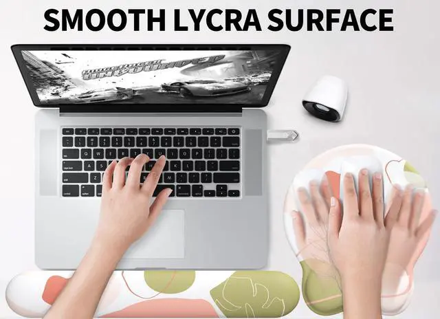 Alt view image 7 of 7 - Mouse Pad Wrist Support, Ergonomic Memory Foam Keyboard Wrist Pad & Gel Wrist Rest Set for Computer Keyboard for Easy Typing & Pain Relief for Office & Home (Rose Set)