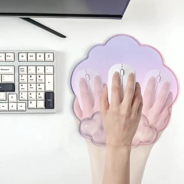 Alt view image 6 of 7 - Cloud Keyboard Wrist Rest, Ergonomic Gel Wrist Support Pad for Desk