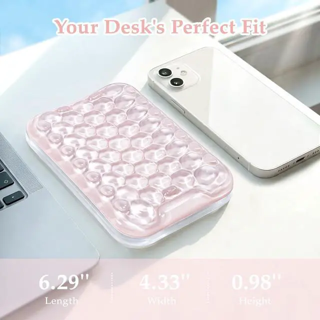 Alt view image 5 of 7 - Gel Elbow Rest Pad for Desk, Arm Wrist Rest Pad Support for Keyboard and Mouse, Ergonomic Computer Wrist Support for Typing Pain Relief, Pink