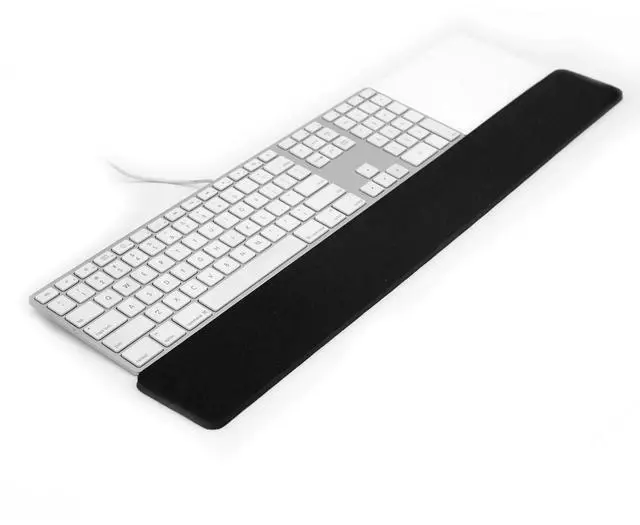 Alt view image 5 of 5 - Slim Wrist Pad 24" x 4" x 0.375" Inch Extra Long Soft Profile Keyboard & Mousepad Wrists Rest for 1/4 Inch Thick Keyboard with Trackpad or Mouse Ergonomic Support