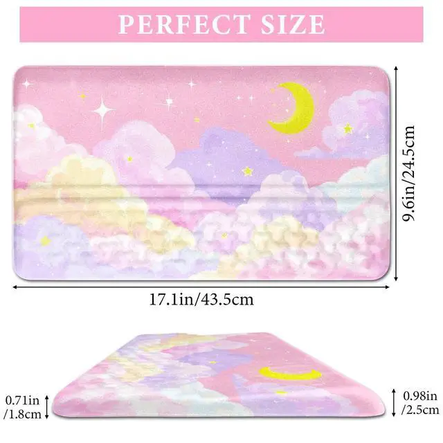Alt view image 6 of 7 - Ergonomic Keyboard Wrist Rest with Cute Cloud Print Adjustable Riser Stand