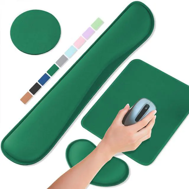Main image of Office Ergonomic Memory Foam Computer Mouse and Keyboard Wrist Rest pad Support Carpal Tunnel, Wrist Rest for Keyboard and Mouse, Wrist Support Set