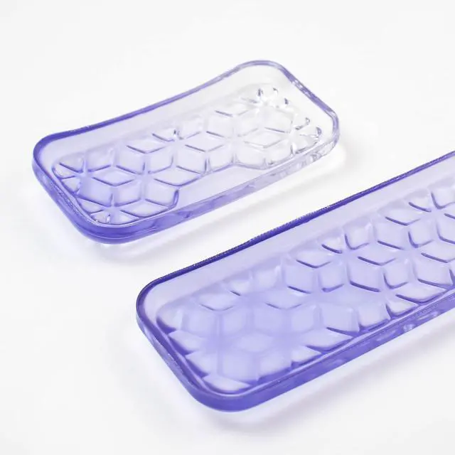 Alt view image 6 of 7 - Gel Keyboard and Mouse Wrist Rest Set Water Ripple Wrist Rest for Computer Keyboard 60%/68%/75%, Comfort & Support for Typing and Gaming (Purple Gradient)