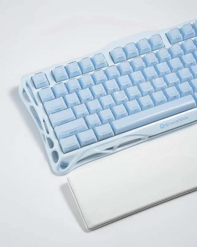 Alt view image 6 of 7 - 75% Keyboard Wrist Rest Pad - White