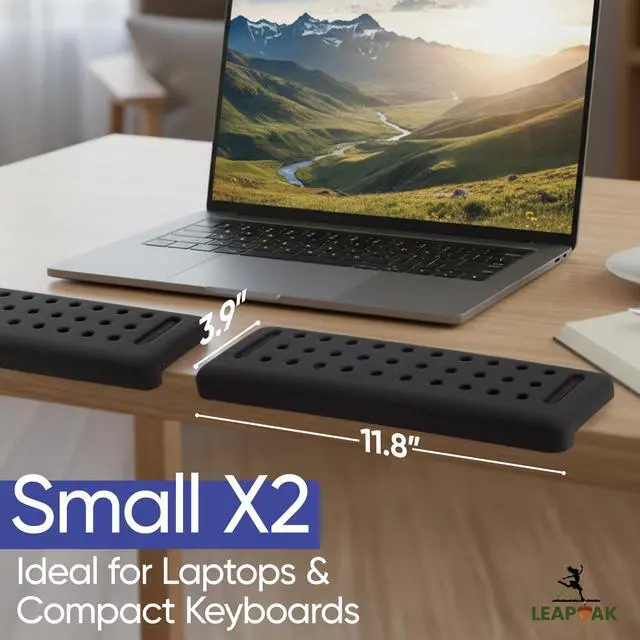 Alt view image 2 of 6 - Keyboard Wrist Rest with Edge Protector - 11.8 Inch 2 Pack L Shaped Desk Pad