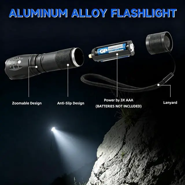 Alt view image 5 of 7 - 8 Pack Small Flashlights, Powerful Led Flash Light Bulk for Home