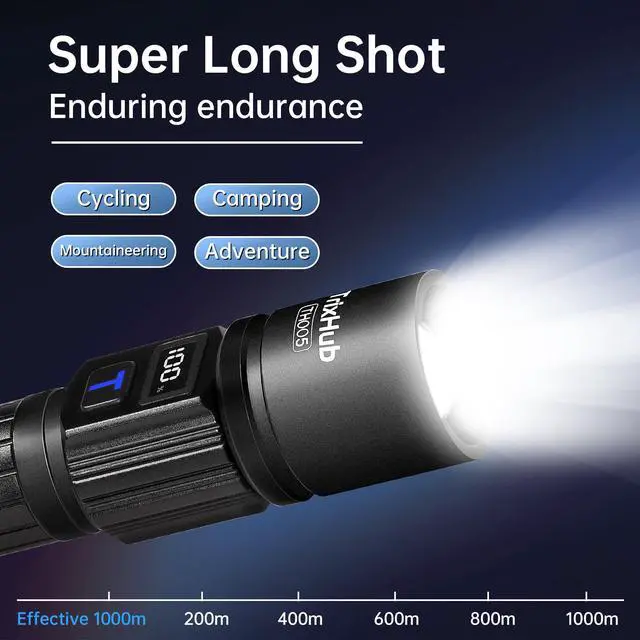 Alt view image 4 of 7 - Rechargeable Flashlights 3 Pack, Super Bright High Lumens Flash Light, 5 Modes Zoomable Linternas with LCD Digital Display, Powerful Handheld LED Flashlights for Home Emergencies Camping