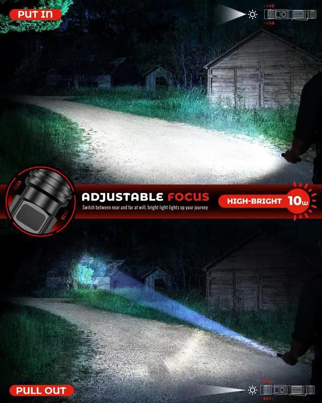 Alt view image 5 of 7 - 2800 High Lumens Flashlights with LED Power Display, Rechargeable