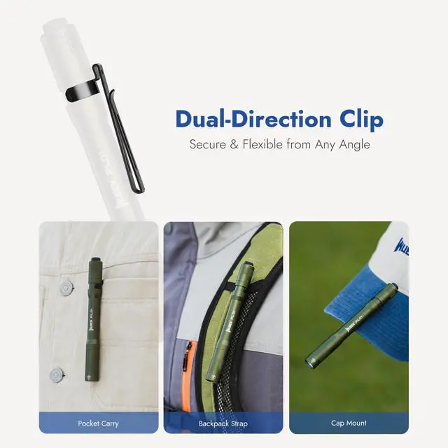Alt view image 5 of 7 - PL01 Pen Light, 650 Lumens Pocket EDC Pen Flashlight Rechargeable