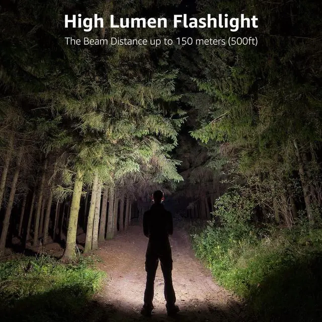 Alt view image 2 of 7 - Lighting EVER LED Flashlight, High Lumens Waterproof Adjustable Focus