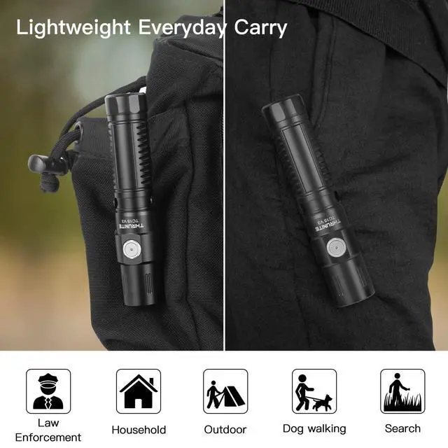 Alt view image 4 of 7 - TC15 V3 LED Flashlight, 2403 High Lumens USB-C Rechargeable Flashlights, 732ft Beam EDC Tactical Flashlight, Pocket Handheld Flash Light for Camping, Emergency & Outdoor