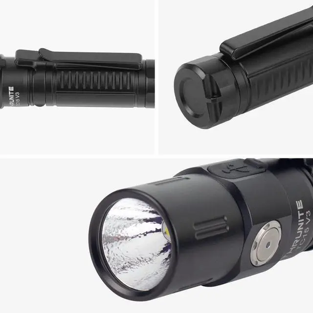 Alt view image 6 of 7 - TC15 V3 LED Flashlight, 2403 High Lumens USB-C Rechargeable Flashlights, 732ft Beam EDC Tactical Flashlight, Pocket Handheld Flash Light for Camping, Emergency & Outdoor