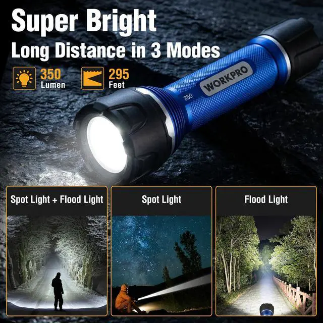 Alt view image 2 of 7 - Flashlight Rechargeable, Aluminum IPX7 Waterproof LED Flash Light