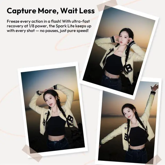 Alt view image 5 of 7 - SL02 Camera Flash with Video Light, GN8 6500K Mini Flash Speedlite