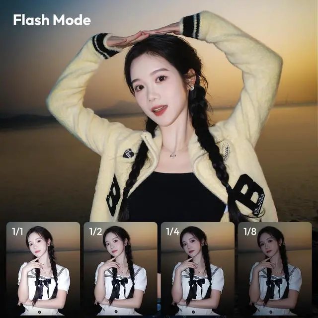 Alt view image 6 of 7 - SL02 Camera Flash with Video Light, GN8 6500K Mini Flash Speedlite