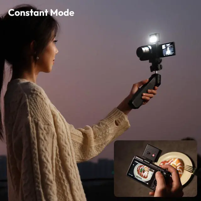 Alt view image 7 of 7 - SL02 Camera Flash with Video Light, GN8 6500K Mini Flash Speedlite