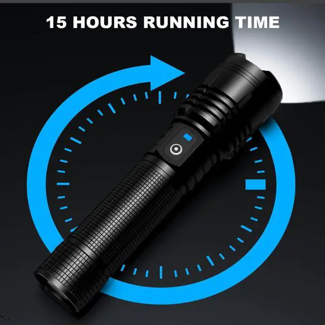 Alt view image 5 of 7 - Rechargeable Flashlights 3 Pack, Super Bright 99000 High Lumens Led Flashlight, 5 Modes Linternas Waterproof Flash Light, Powerful Handheld Flashlights for Home Camping Emergencies