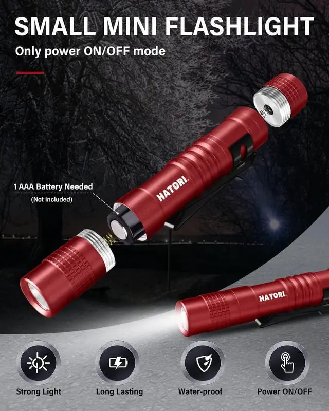 Alt view image 2 of 7 - Flashlights Bright LED Flashlight Super Mini Flashlight with High Lumens Flash Light Pen Light Small Flashlights for Emergencies Outdoor Pocket Flashlight (1 Pack)