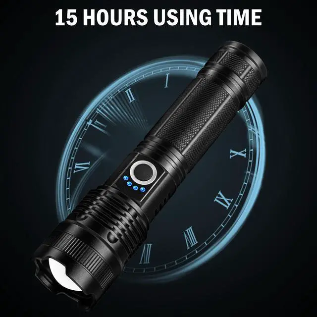 Alt view image 4 of 7 - Rechargeable Flashlights High Lumens, 4 Pack 99,000 Lumens Led Flashlights with USB Cable, Waterproof Powerful Flash Light Multifunctional Flashlights for Home Camping Hiking