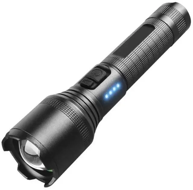 Main image of Super Bright Flashlight, LED High Lumens Flashlights, Emergency Strobe USB C Rechargeable 5 Modes 4X Zoomable IP65 Waterproof Powerful Flash Lights, EDC Everyday Flashlights