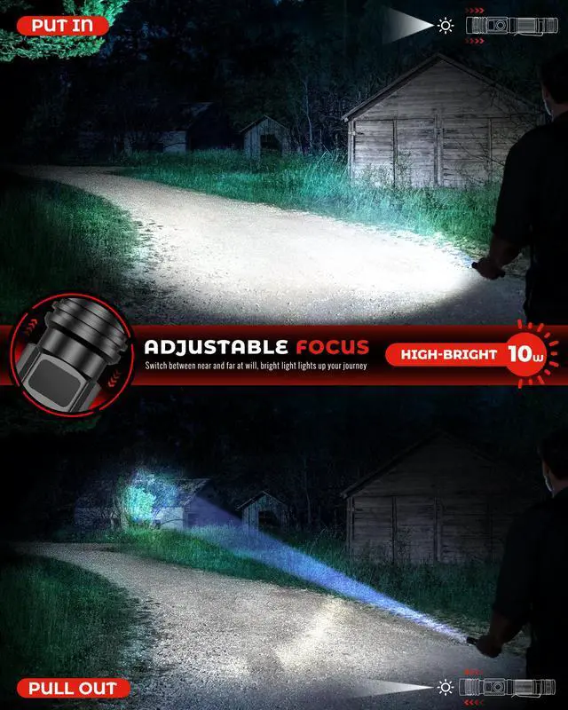 Alt view image 5 of 7 - LED Flashlights with Power Display, 2800 High Lumens Rechargeable