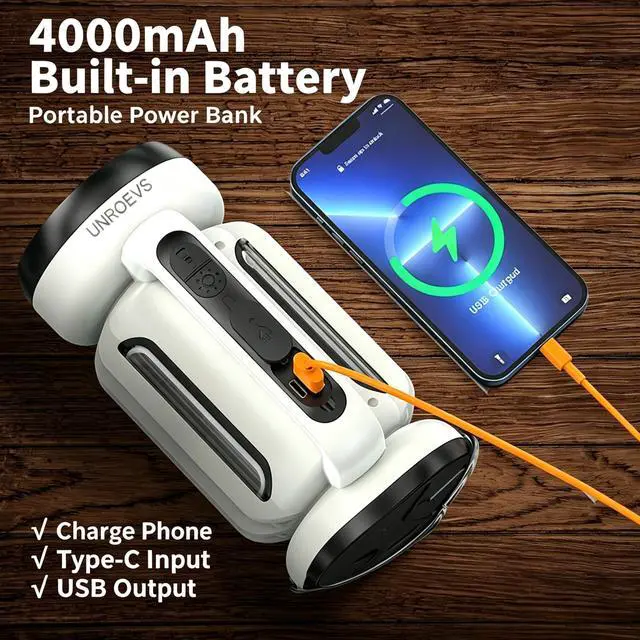 Alt view image 6 of 7 - Camping Lantern,Rechargeable Handheld Flashlight & Emergency Light