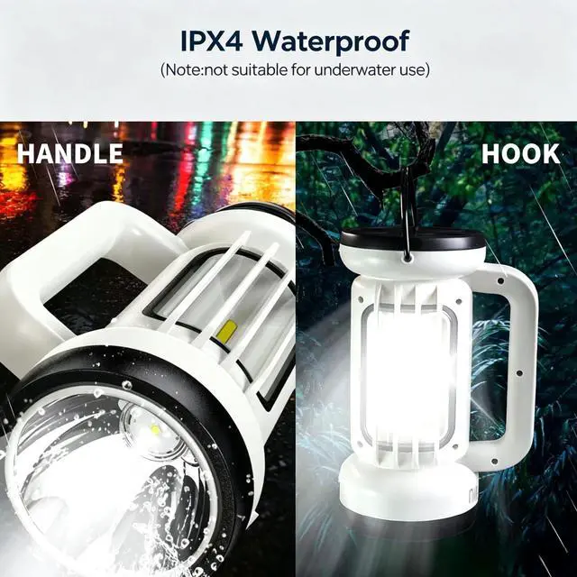 Alt view image 7 of 7 - Camping Lantern,Rechargeable Handheld Flashlight & Emergency Light