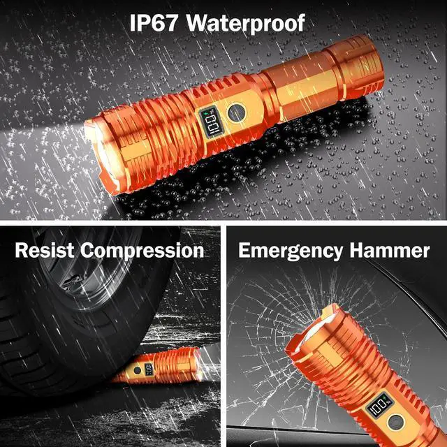 Alt view image 7 of 7 - Rechargeable Flashlights High Lumens, 100000LM LED Super Bright Flash Light