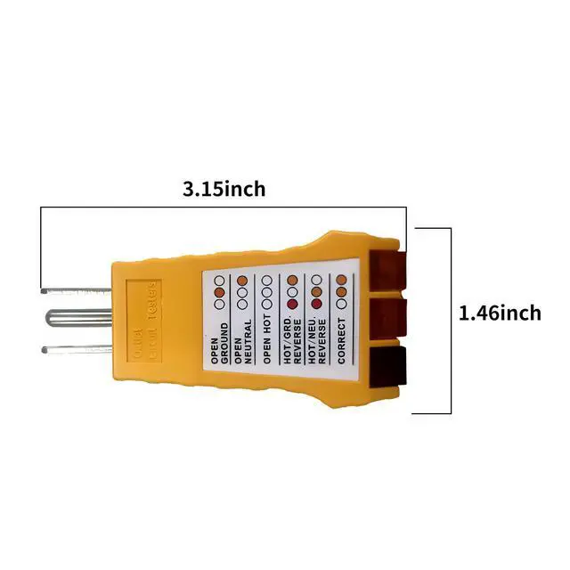 Alt view image 3 of 6 - Outlet Tester, Socket Tester for Standard North American AC Electrical Outlets, Receptacle Tester for Plug Security Test