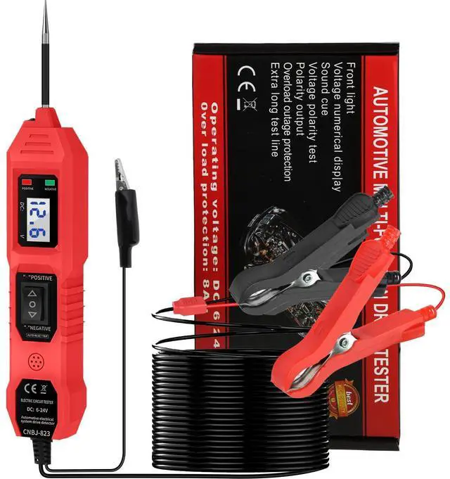 Main image of Power Circuit Probe Tester, 6V/12V/24V DC Circuit Tester Automotive, Multifunctional Car Electric Circuit Tester Power Fuse & Voltage Tester Light, Short Circuit Breake Finder Electrical Tools