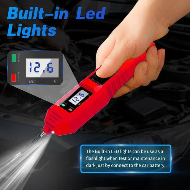 Alt view image 3 of 6 - Power Circuit Probe Tester, 6V/12V/24V DC Circuit Tester Automotive, Multifunctional Car Electric Circuit Tester Power Fuse & Voltage Tester Light, Short Circuit Breake Finder Electrical Tools