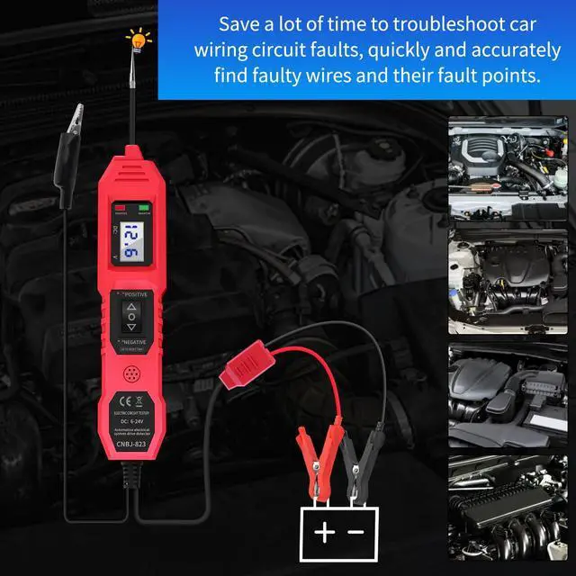 Alt view image 6 of 6 - Power Circuit Probe Tester, 6V/12V/24V DC Circuit Tester Automotive, Multifunctional Car Electric Circuit Tester Power Fuse & Voltage Tester Light, Short Circuit Breake Finder Electrical Tools
