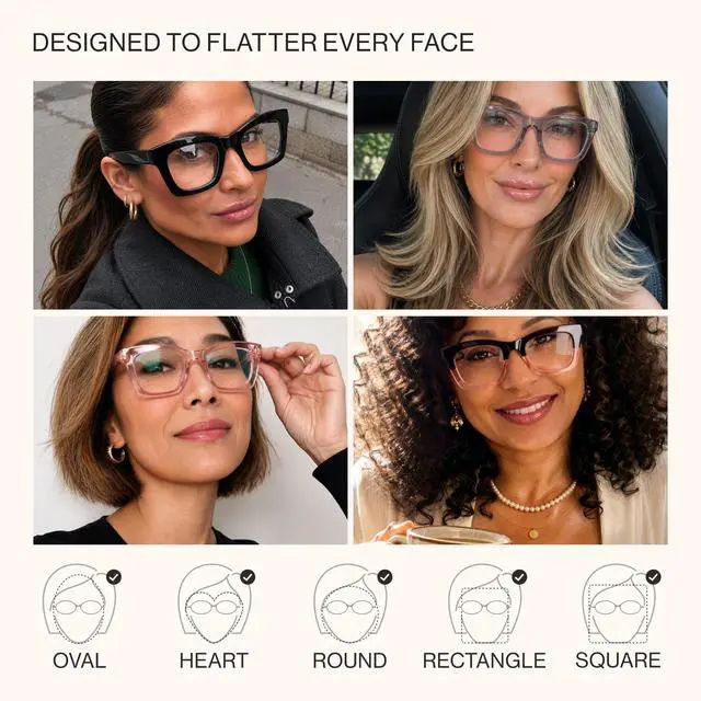 Alt view image 5 of 7 - 1.5 Stylish Reading Glasses for Women, Stylish Eyeglasses, Blue Light Readers, Cheaters, (B2 Color Flash)