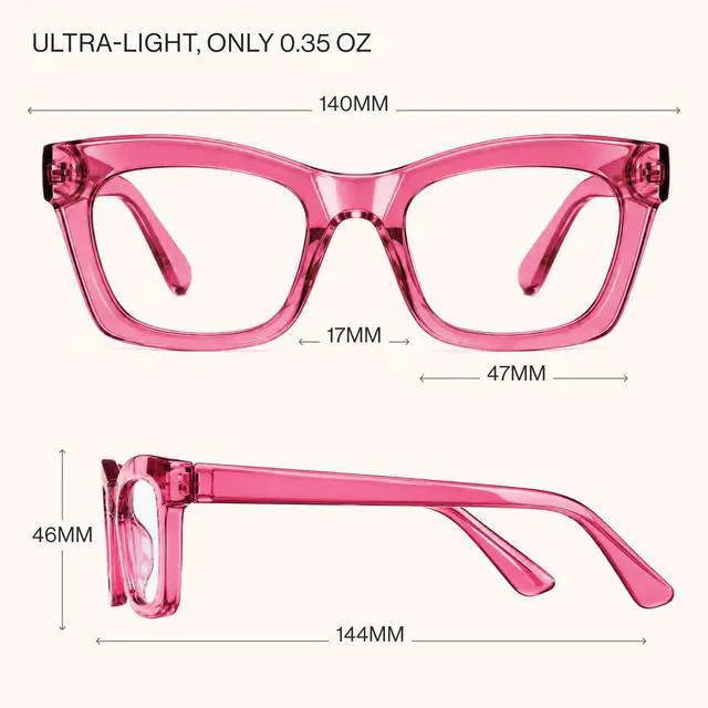 Alt view image 6 of 7 - 1.5 Stylish Reading Glasses for Women, Stylish Eyeglasses, Blue Light Readers, Cheaters, (B2 Color Flash)