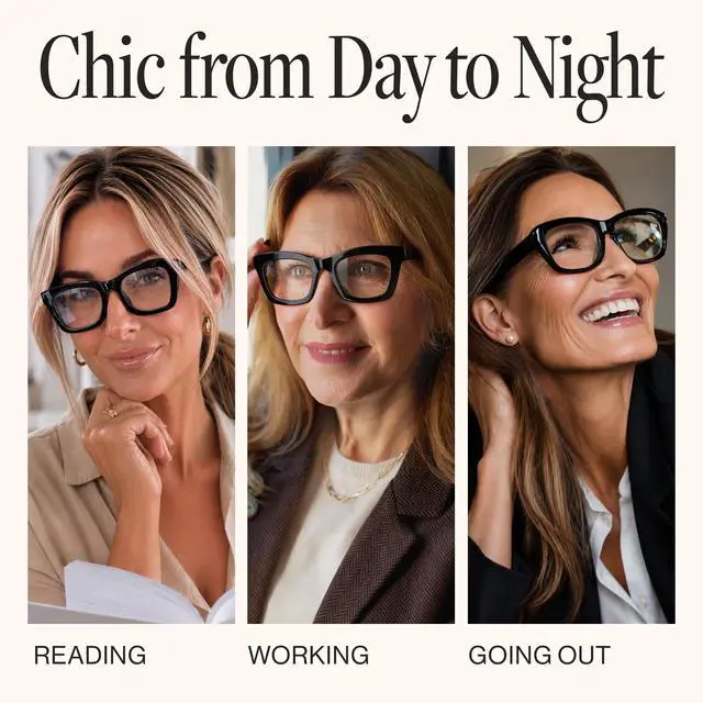 Alt view image 7 of 7 - 1.5 Stylish Reading Glasses for Women, Stylish Eyeglasses, Blue Light Readers, Cheaters, (B2 Color Flash)
